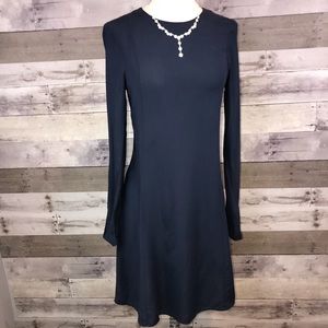 H&M Navy blue fit and flare A-line dress - size 2